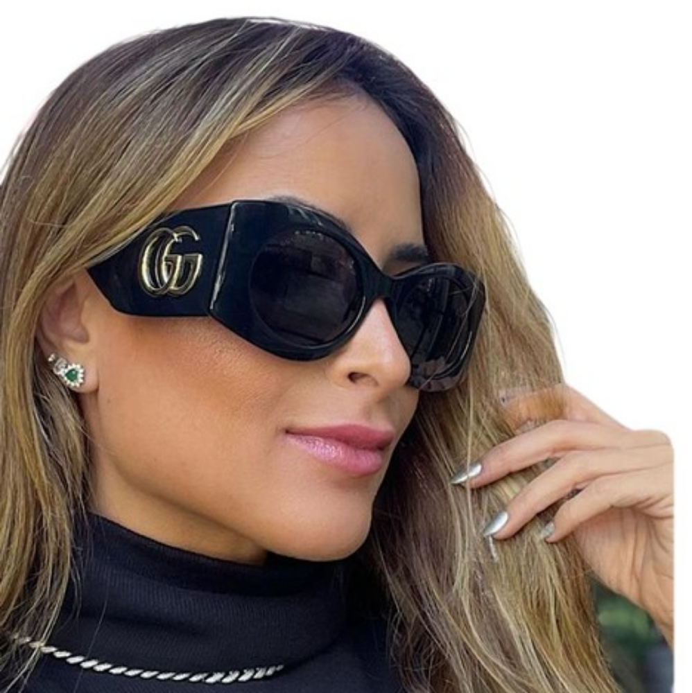 NEW GUCCI WOMEN'S SUNGLASSES GG0810S 001 BLACK GUCCI EYEWEAR GG0810S - Picture 4 of 9